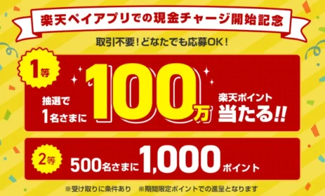 最大100万楽天ポイントが当たるローソン銀行の高額懸賞！