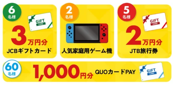 高額ギフト券、人気ゲーム機などが当たるクロスワード懸賞！